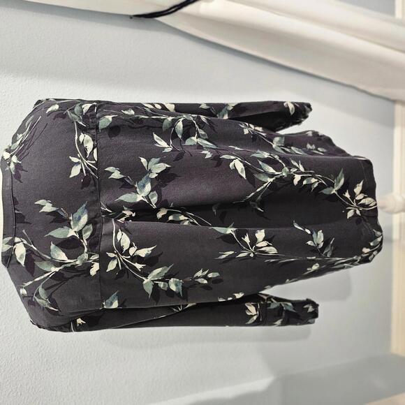 Pure Jill Petite Small Leaf Print Long Sleeve Tunic Top - Picture 4 of 9